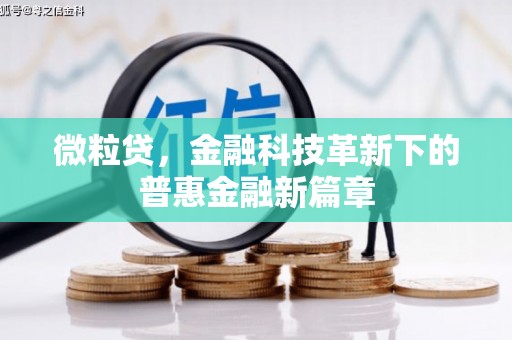 东阿微粒贷，金融科技革新下的普惠金融新篇章