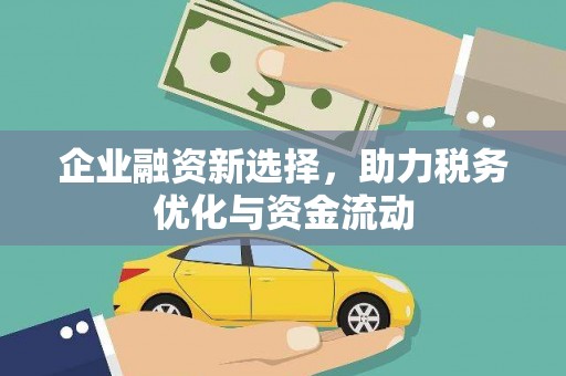 东阿企业融资新选择，助力税务优化与资金流动