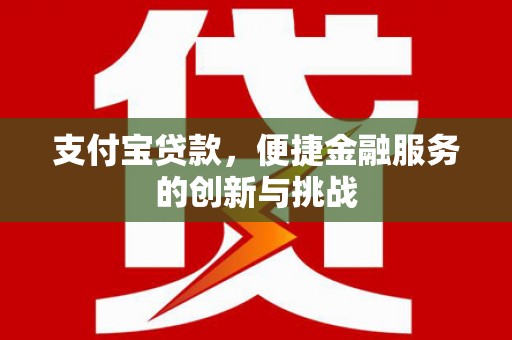 东阿支付宝贷款，便捷金融服务的创新与挑战