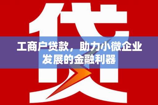 东阿工商户贷款，助力小微企业发展的金融利器
