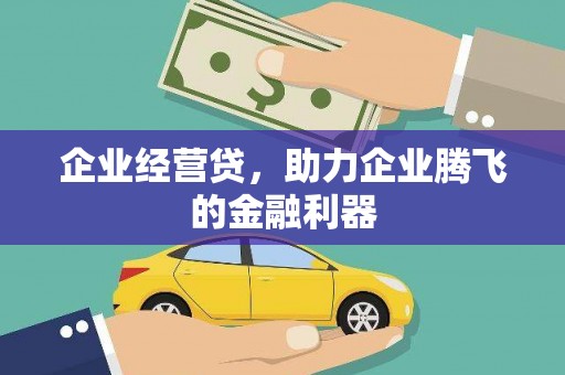 东阿企业经营贷，助力企业腾飞的金融利器