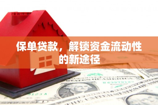 东阿保单贷款，解锁资金流动性的新途径