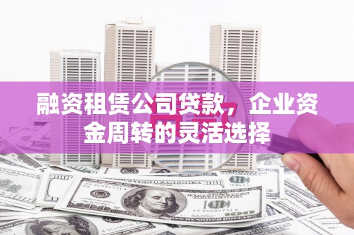 东阿融资租赁公司贷款，企业资金周转的灵活选择