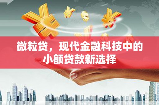 东阿微粒贷，现代金融科技中的小额贷款新选择