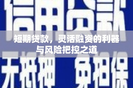 东阿短期贷款，灵活融资的利器与风险把控之道