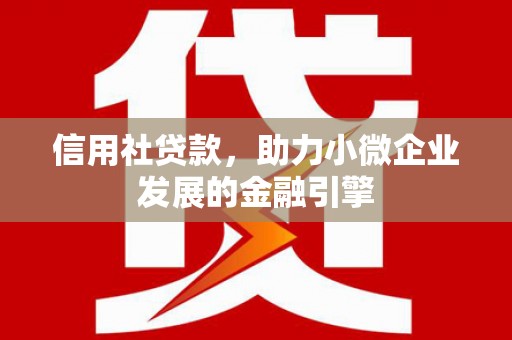 东阿信用社贷款，助力小微企业发展的金融引擎