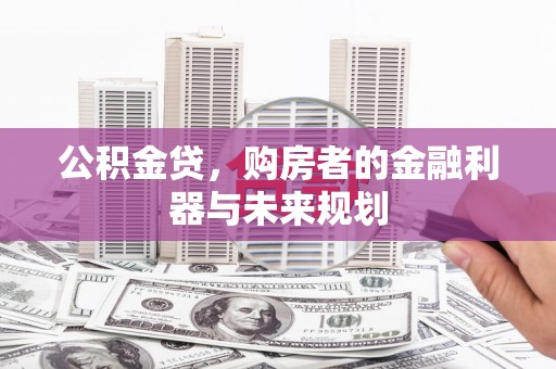 东阿公积金贷，购房者的金融利器与未来规划