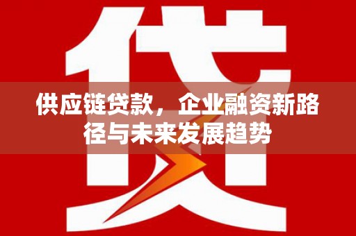 东阿供应链贷款，企业融资新路径与未来发展趋势