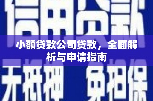 东阿小额贷款公司贷款，全面解析与申请指南