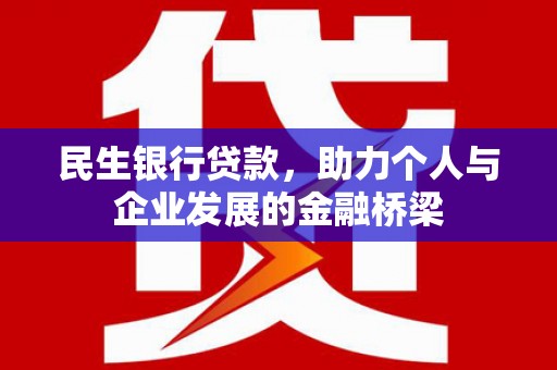 东阿民生银行贷款，助力个人与企业发展的金融桥梁