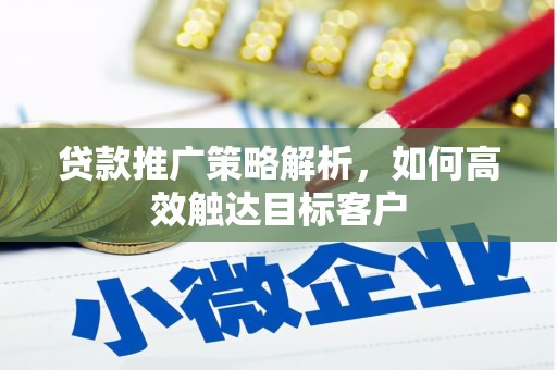 东阿贷款推广策略解析，如何高效触达目标客户