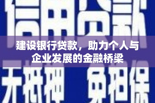 东阿建设银行贷款，助力个人与企业发展的金融桥梁