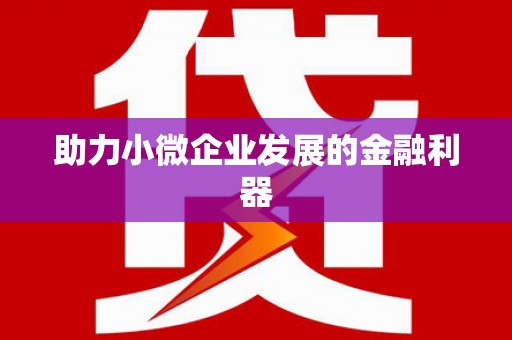 东阿助力小微企业发展的金融利器