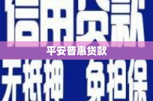 东阿平安普惠贷款