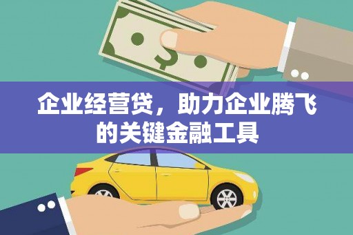 东阿企业经营贷，助力企业腾飞的关键金融工具