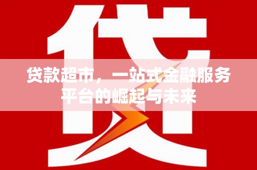 东阿贷款超市，一站式金融服务平台的崛起与未来