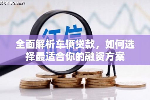 东阿全面解析车辆贷款，如何选择最适合你的融资方案