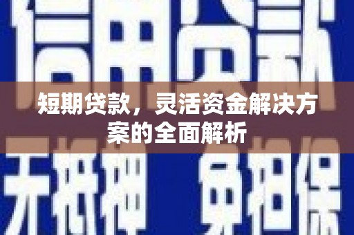 东阿短期贷款，灵活资金解决方案的全面解析