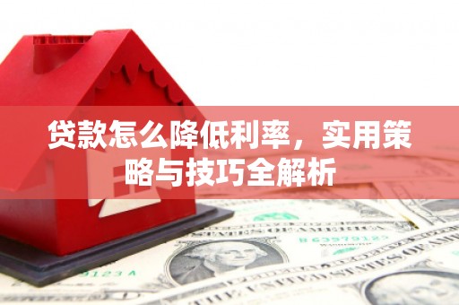 东阿贷款怎么降低利率，实用策略与技巧全解析